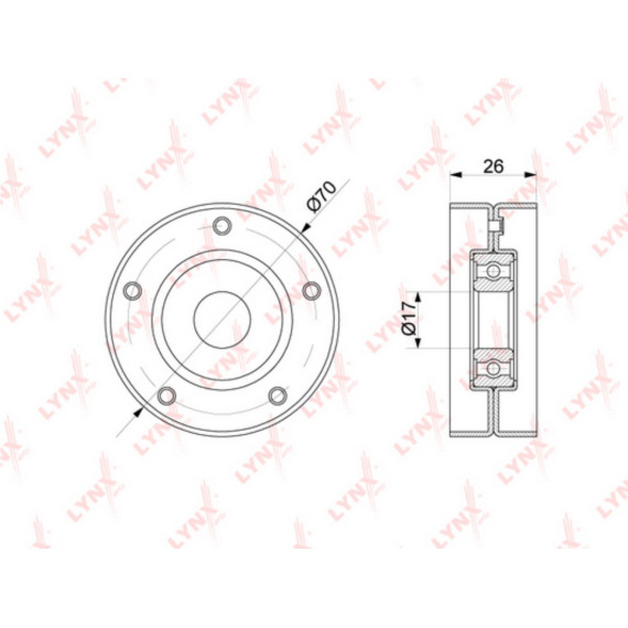 Ролик натяжного механизма / приводной CHEVROLET Aveo 1.2-1.4 11> / Cruze 1.4 12> OPEL Agila A 1.0-1