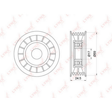 Ролик натяжного механизма / приводной FORD Focus I 1.4-1.6 98-04