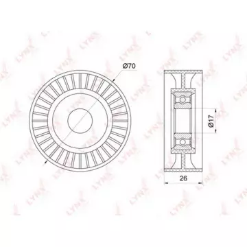 Ролик натяжного механизма / приводной FORD Focus I 1.8D 98-04 / Tourneo Connect 1.8D 02-13 / Transit