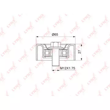 Ролик натяжного механизма / приводной HYUNDAI Santa Fe(CM/DM) 2.0D-2.2D 09> / ix35 2.0D 10> KIA Spo