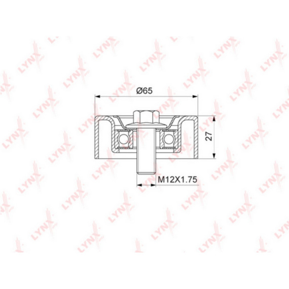 Ролик натяжного механизма / приводной HYUNDAI Santa Fe(CM/DM) 2.0D-2.2D 09> / ix35 2.0D 10> KIA Spo