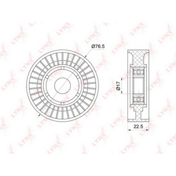 Ролик натяжного механизма / приводной MERCEDES-BENZ A140-210(W168 / W169) 97-12 / B150-200(W245) 05-