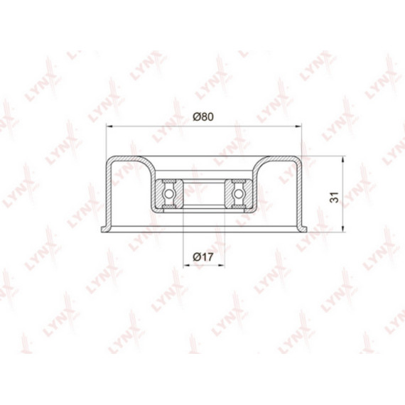 Ролик натяжного механизма / приводной NISSAN Primera(P12) 2.0 02> / Teana(J31) 2.0 03-06 / X-Trail(T