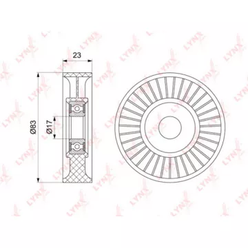 Ролик натяжного механизма / приводной OPEL Astra G 2.2 00-05 / Vectra B/C 2.0-2.2 00> / Zafira A/B 2
