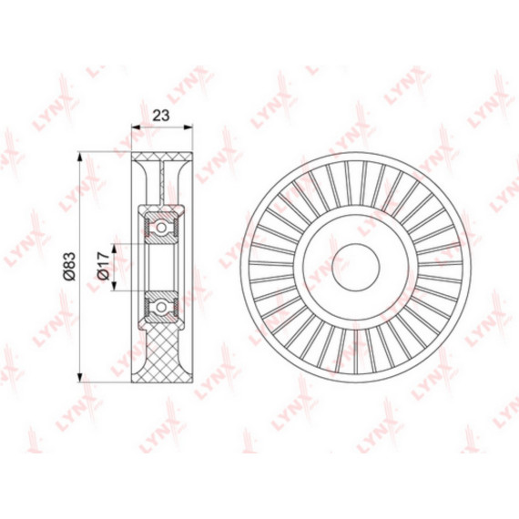 Ролик натяжного механизма / приводной OPEL Astra G 2.2 00-05 / Vectra B/C 2.0-2.2 00> / Zafira A/B 2