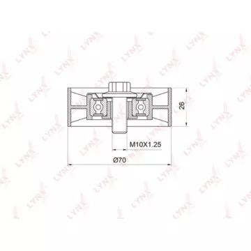 Ролик натяжного механизма / приводной TOYOTA Avensis(T22/T25) 1.6-1.8 00-08 / Celica 1.8 99-05 / Cor