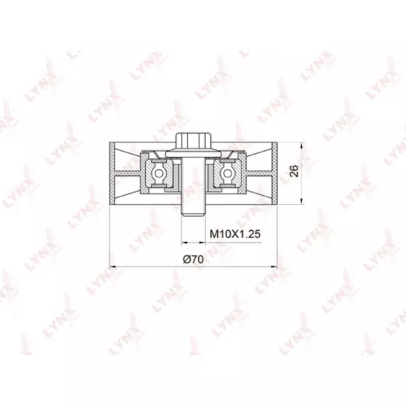 Ролик натяжного механизма / приводной TOYOTA Avensis(T22/T25) 1.6-1.8 00-08 / Celica 1.8 99-05 / Cor