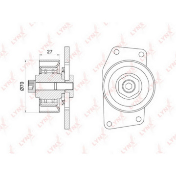 Ролик натяжной в сборе / приводной CITROEN Berlingo(MF) 1.1-1.4 96-08 PEUGEOT 206 1.1-1.4 98> / Par