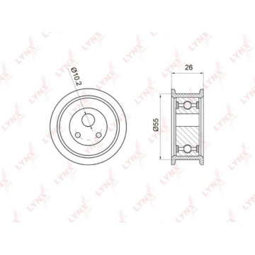 Ролик натяжной / ГРМ  2108-99 1.1-1.5 88> / 2110-12 1.5-1.6 95> / Priora 1.6 08> / Granta 1.6 11