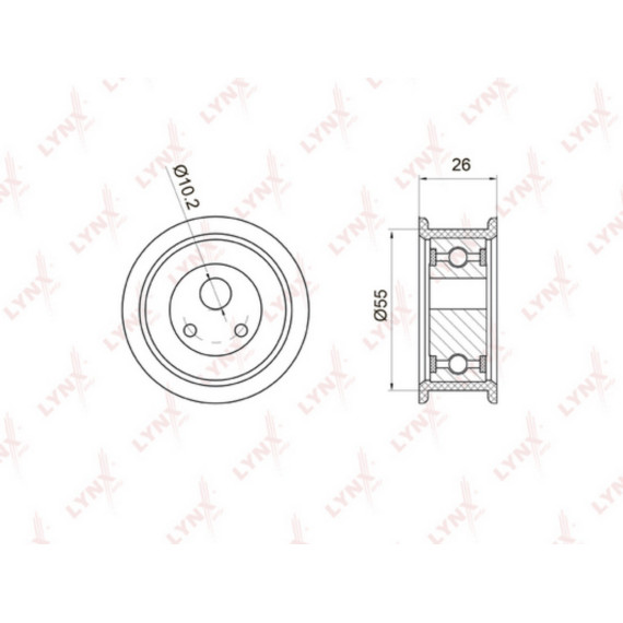 Ролик натяжной / ГРМ  2108-99 1.1-1.5 88> / 2110-12 1.5-1.6 95> / Priora 1.6 08> / Granta 1.6 11