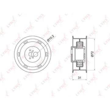 Ролик натяжной / ГРМ AUDI 80 1.9D 91-94 VW Golf I-III 1.5D-1.9D >97 / Jetta I-II 1.5D-1.9D >91 / Pa
