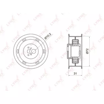 Ролик натяжной / ГРМ AUDI 80 1.9D 91-94 VW Golf I-III 1.5D-1.9D >97 / Jetta I-II 1.5D-1.9D >91 / Pa