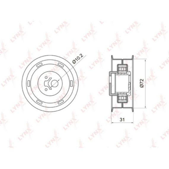 Ролик натяжной / ГРМ AUDI 80 1.9D 91-94 VW Golf I-III 1.5D-1.9D >97 / Jetta I-II 1.5D-1.9D >91 / Pa
