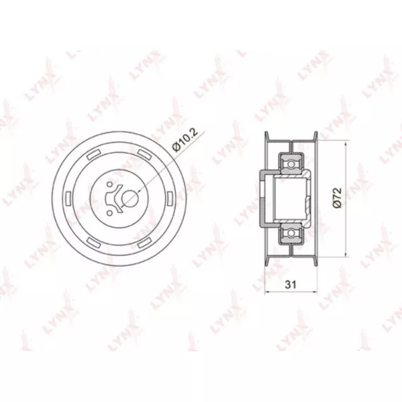 Ролик натяжной / ГРМ AUDI 80 1.9D 91-94 VW Golf I-III 1.5D-1.9D >97 / Jetta I-II 1.5D-1.9D >91 / Pa