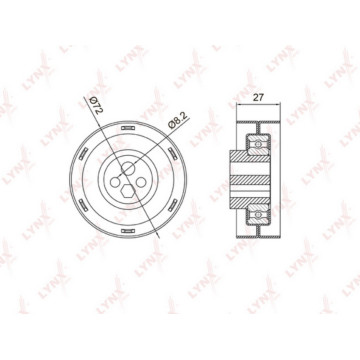Ролик натяжной / ГРМ AUDI 80 2.6-2.8 91-94 / A4 2.6-2.8 95-00 / A6 2.6-2.8 94-97 / A8 2.8 94-96