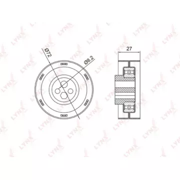 Ролик натяжной / ГРМ AUDI 80 2.6-2.8 91-94 / A4 2.6-2.8 95-00 / A6 2.6-2.8 94-97 / A8 2.8 94-96