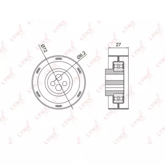 Ролик натяжной / ГРМ AUDI 80 2.6-2.8 91-94 / A4 2.6-2.8 95-00 / A6 2.6-2.8 94-97 / A8 2.8 94-96