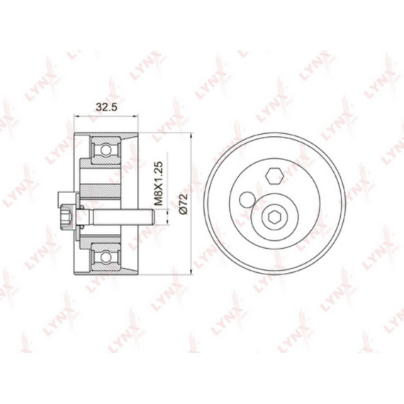 Ролик натяжной / ГРМ AUDI A4 2.4-2.8 96-04 / A6 2.4-2.8 95-05 / A8 2.8 96-02 SKODA Superb 2.8 01-08