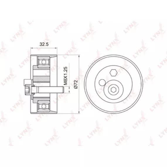 Ролик натяжной / ГРМ AUDI A4 2.4-2.8 96-04 / A6 2.4-2.8 95-05 / A8 2.8 96-02 SKODA Superb 2.8 01-08