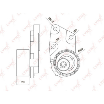 Ролик натяжной / ГРМ CHEVROLET Aveo 1.4 06-07 / Cruze 1.6 09> / Kalos 1.4 05> / Lacetti 1.4-1.6 05>