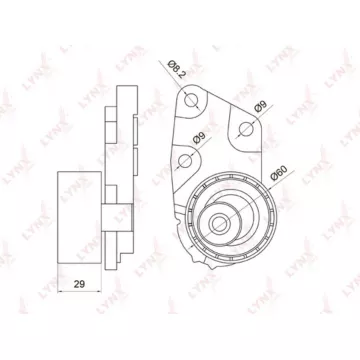 Ролик натяжной / ГРМ CHEVROLET Aveo 1.4 06-07 / Cruze 1.6 09> / Kalos 1.4 05> / Lacetti 1.4-1.6 05>