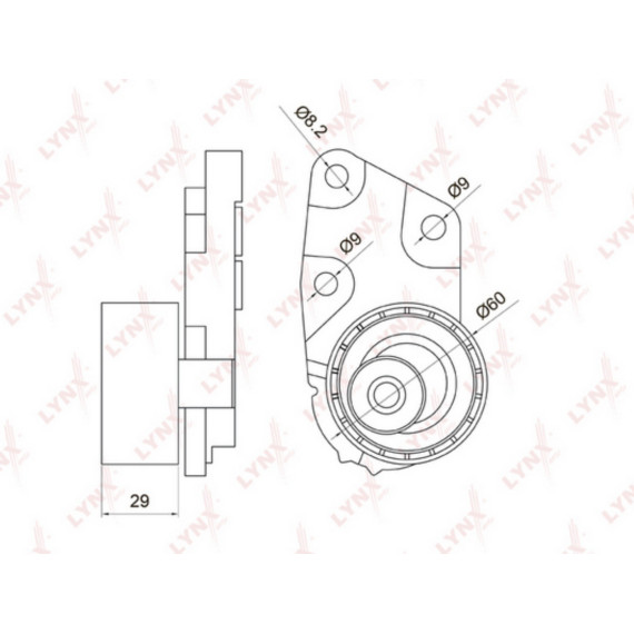 Ролик натяжной / ГРМ CHEVROLET Aveo 1.4 06-07 / Cruze 1.6 09> / Kalos 1.4 05> / Lacetti 1.4-1.6 05>