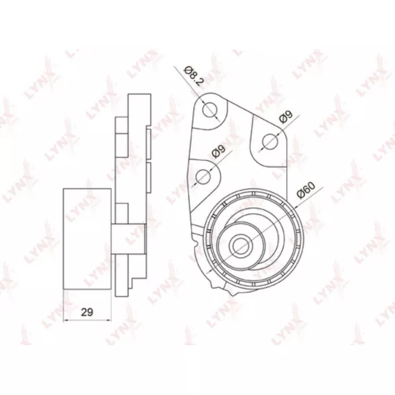 Ролик натяжной / ГРМ CHEVROLET Aveo 1.4 06-07 / Cruze 1.6 09> / Kalos 1.4 05> / Lacetti 1.4-1.6 05>