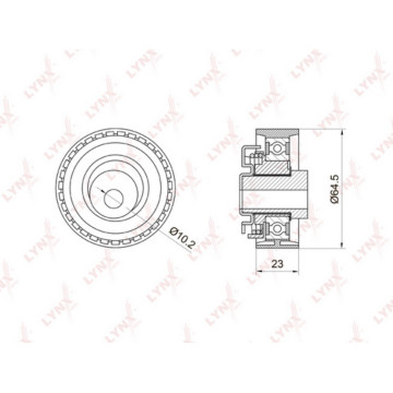 Ролик натяжной / ГРМ  Granta 1.6 11> / Kalina 1.6 04>