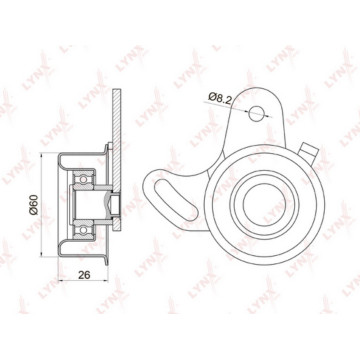Ролик натяжной / ГРМ HYUNDAI Accent(X3/MC) 1.3-1.6 94-10 / Elantra(XD) 1.6 00-06 / Getz 1.3-1.6 02-0