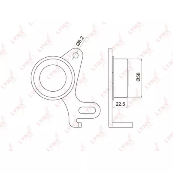 Ролик натяжной / ГРМ HYUNDAI Galloper I-II 2.5D 91-03 / H-1/Starex 2.5D 97-04 / H100 2.5D 93-00 / Po
