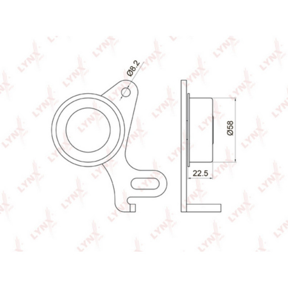 Ролик натяжной / ГРМ HYUNDAI Galloper I-II 2.5D 91-03 / H-1/Starex 2.5D 97-04 / H100 2.5D 93-00 / Po