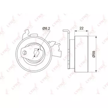 Ролик натяжной / ГРМ OPEL Astra F 1.6-2.0 91-98 / Omega A/B 2.0 >00 / Vactra A/B 1.6-2.0 88-02 / Kad