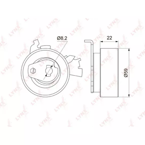 Ролик натяжной / ГРМ OPEL Astra F 1.6-2.0 91-98 / Omega A/B 2.0 >00 / Vactra A/B 1.6-2.0 88-02 / Kad