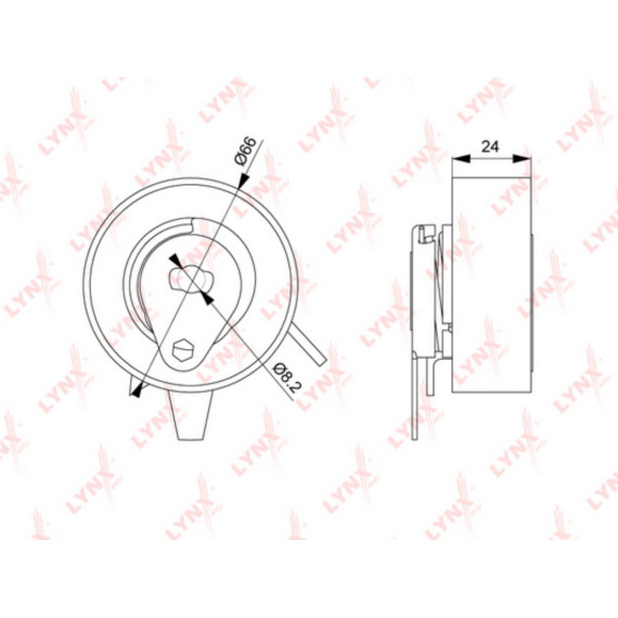 Ролик натяжной / ГРМ VOLVO S70 2.5D 97-00 / S80 2.5D 99-06 / 850 2.5D 95-96 VW Transporter IV 2.0-2