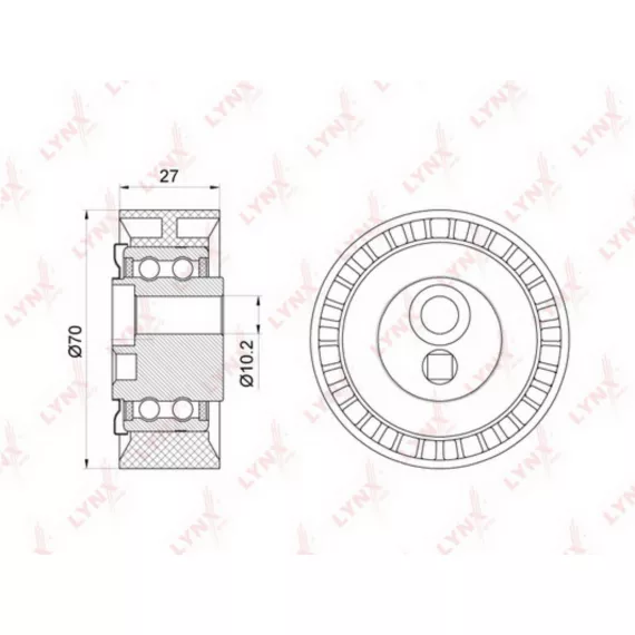 Ролик натяжной / приводной CITROEN Berlingo(MF) 1.8D-2.0D 98-05 / C5 I 2.0D 01-04 / C8 2.0D 02> / Ju