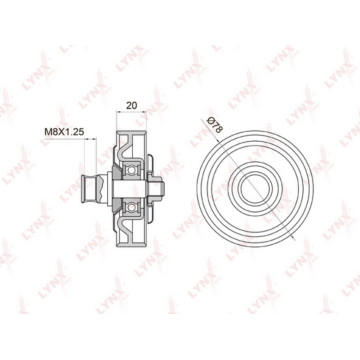 Ролик натяжной / приводной HYUNDAI Accent(X3/MC) 1.3-1.6 94-10 / Elantra(XD) 1.6-2.0 00-06 / Getz 1.