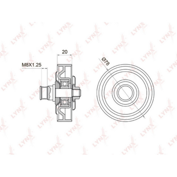 Ролик натяжной / приводной HYUNDAI Accent(X3/MC) 1.3-1.6 94-10 / Elantra(XD) 1.6-2.0 00-06 / Getz 1.