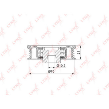 Ролик натяжной / приводной MITSUBISHI Colt VI 1.3-1.5 02>