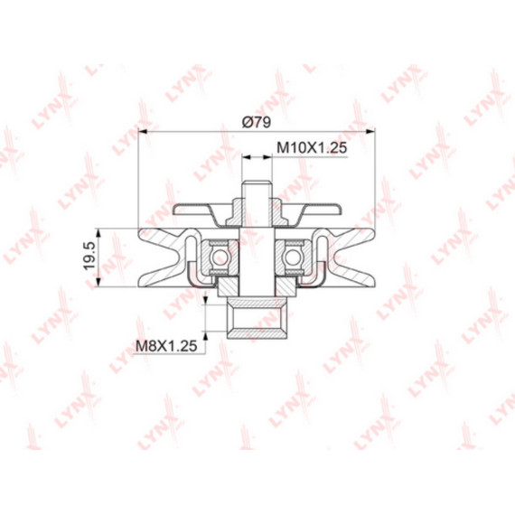 Ролик натяжной / приводной NISSAN Almera(N16) 2.2D 00> / Almera Tino 2.2D 03> / Pick Up(D22) 2.5D 98