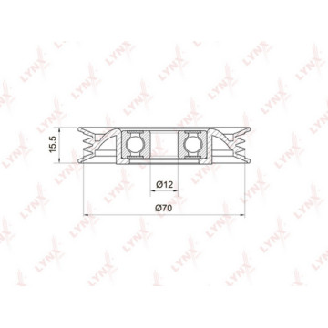 Ролик натяжной / приводной NISSAN Micra(K12) 1.0-1.4 03-10 / Note(E11) 1.4 06>