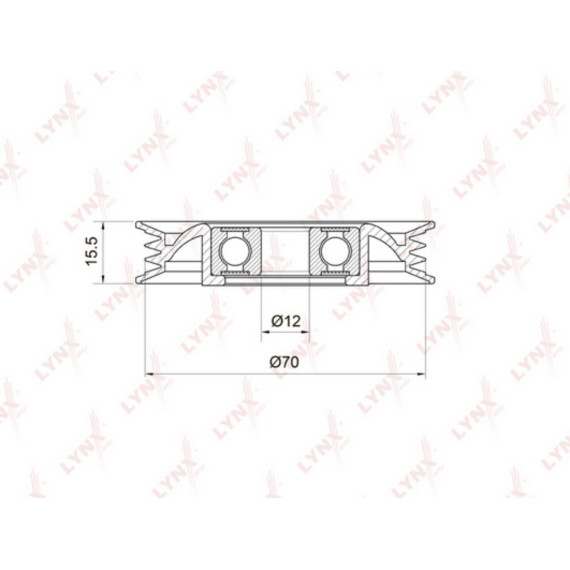 Ролик натяжной / приводной NISSAN Micra(K12) 1.0-1.4 03-10 / Note(E11) 1.4 06>