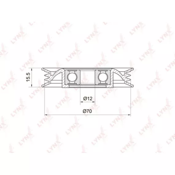 Ролик натяжной / приводной NISSAN Micra(K12) 1.0-1.4 03-10 / Note(E11) 1.4 06>