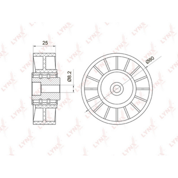 Ролик натяжной/направляющий / приводной MERCEDES-BENZ 190(W201) 2.0-2.5 >93 / C200D-250D(W202) 93-00