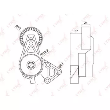 Натяжитель с роликом / приводной AUDI A3 1.6-1.8 96-12 / TT 1.8 98-06 SKODA Fabia I 2.0 99-08 / Oct