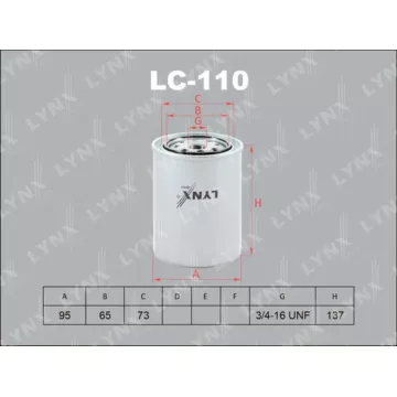 Фильтр масляный TOYOTA Cressida 2.0-2.2D >85/Dyna 3.4D/Hiace 2.2D-2.4D/HiLux 2.4D >89/Land Cruiser 2