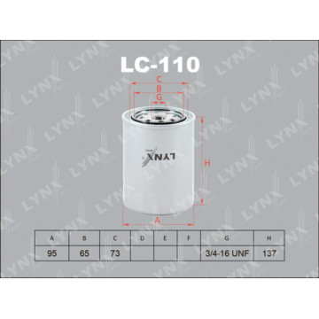 Фильтр масляный TOYOTA Cressida 2.0-2.2D >85/Dyna 3.4D/Hiace 2.2D-2.4D/HiLux 2.4D >89/Land Cruiser 2