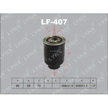 Фильтр топливный HYUNDAI H-1/Starex 2.5D-TD 97> KIA Carnival 2.9D 01> ISUZU Trooper 2.2D-2.8TD >91