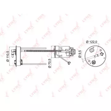 Фильтр топливный погружной HONDA Accord VIII 2.0-2.4 08-12