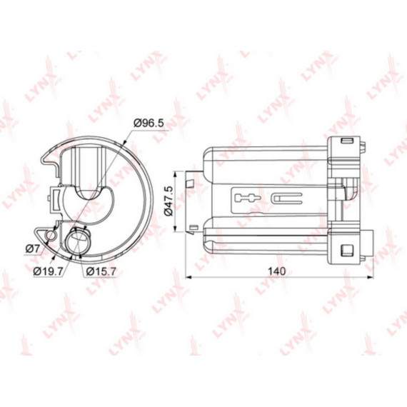 Фильтр топливный погружной MAZDA 323(BJ) 1.4-2.0 98-04 / Premcy(CP) 1.9-2.0 99-05