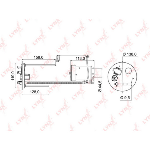 Фильтр топливный погружной MITSUBISHI Lancer(CY/CX) 1.5-2.0 08>